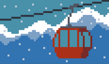 Load image into Gallery viewer, Gondola with Mountains Luggage Tag Chart