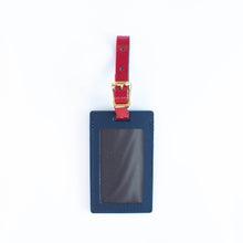 Load image into Gallery viewer, Navy with Red Luggage Tag