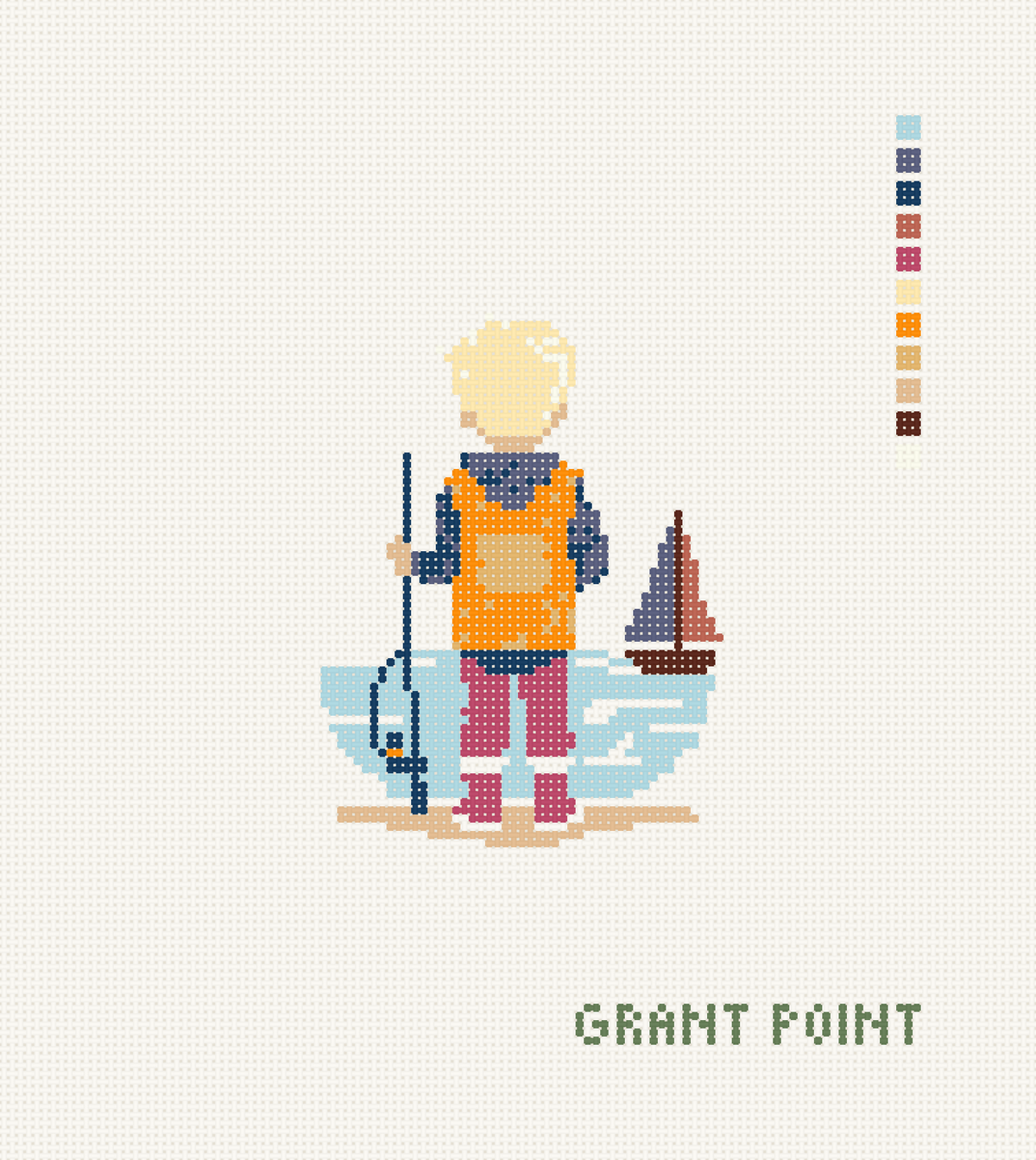 Blonde Boy Fishing Mini