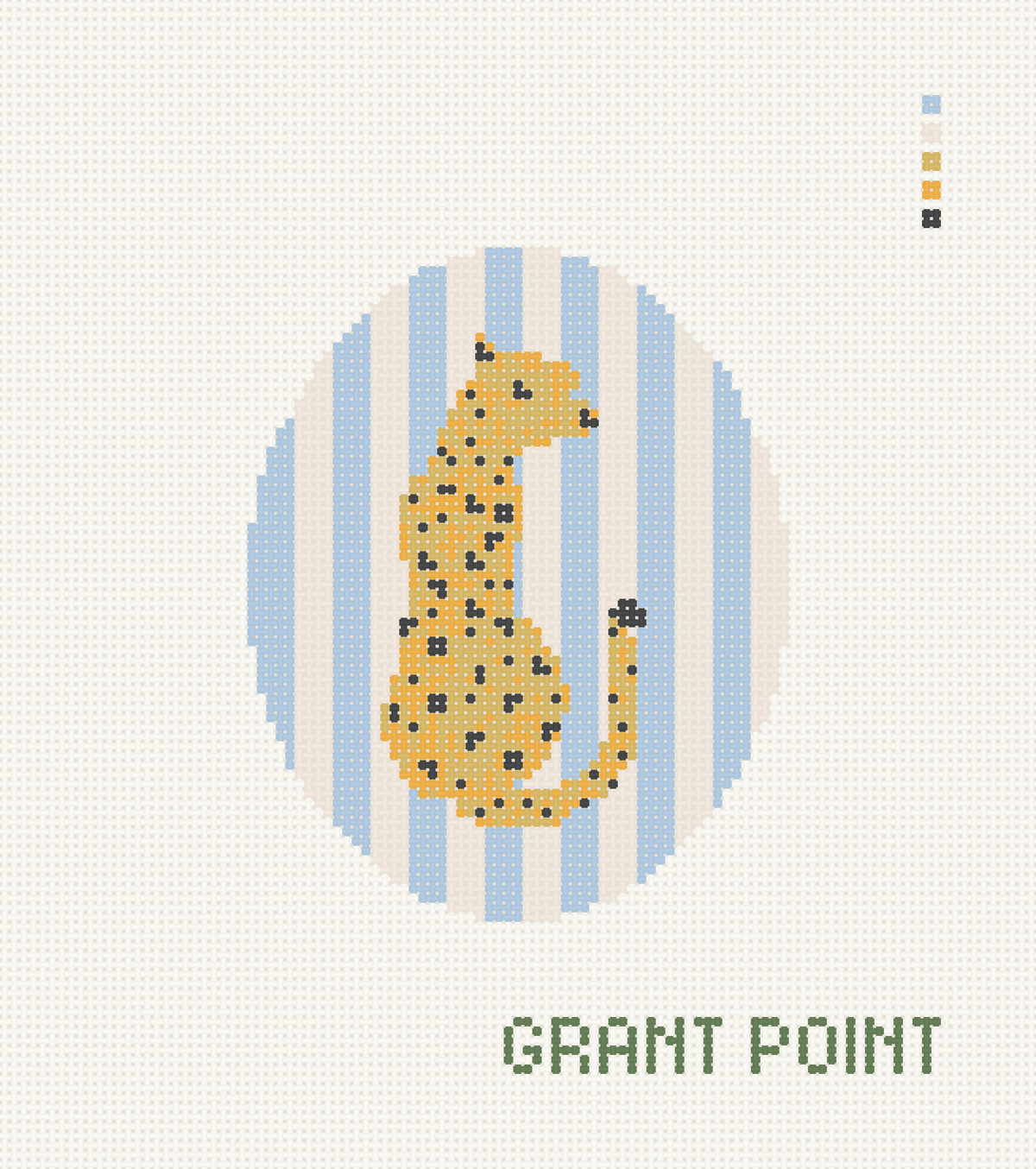 Cheetah Striped Oval