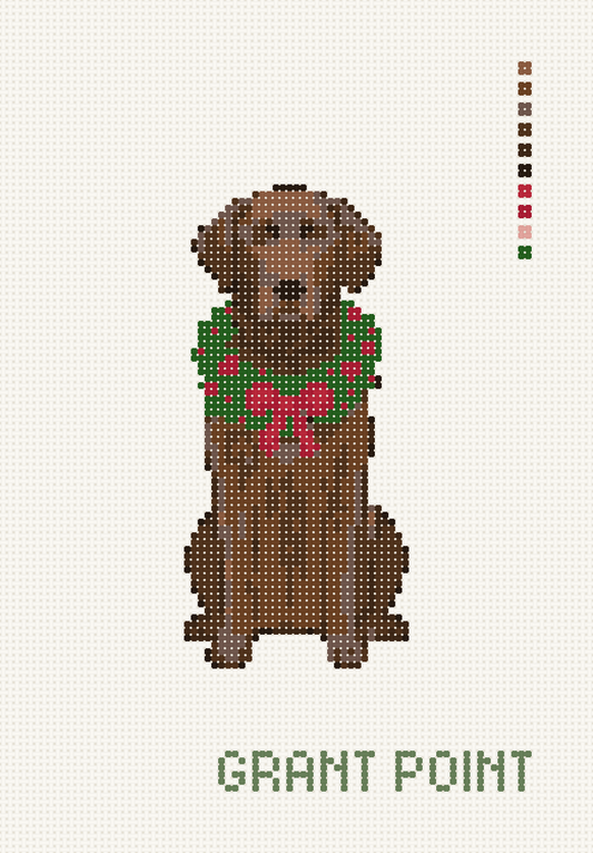 Christmas Chocolate Lab