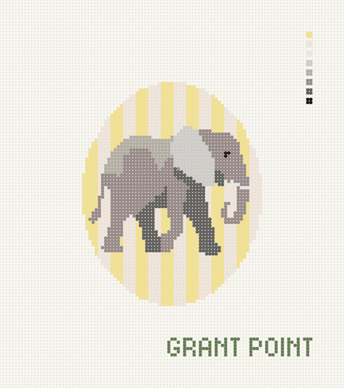 Elephant on Stripes