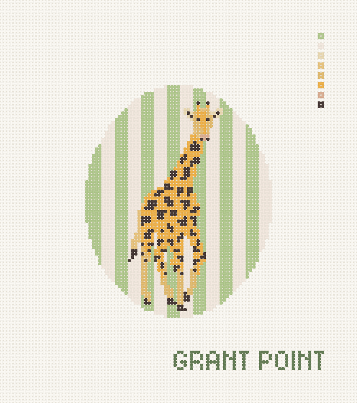 Giraffe Striped Oval