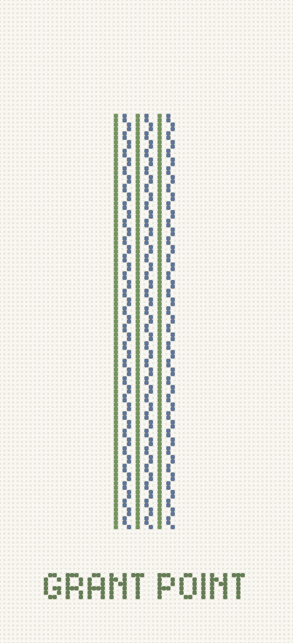 Green and Blue Squiggly Key Fob