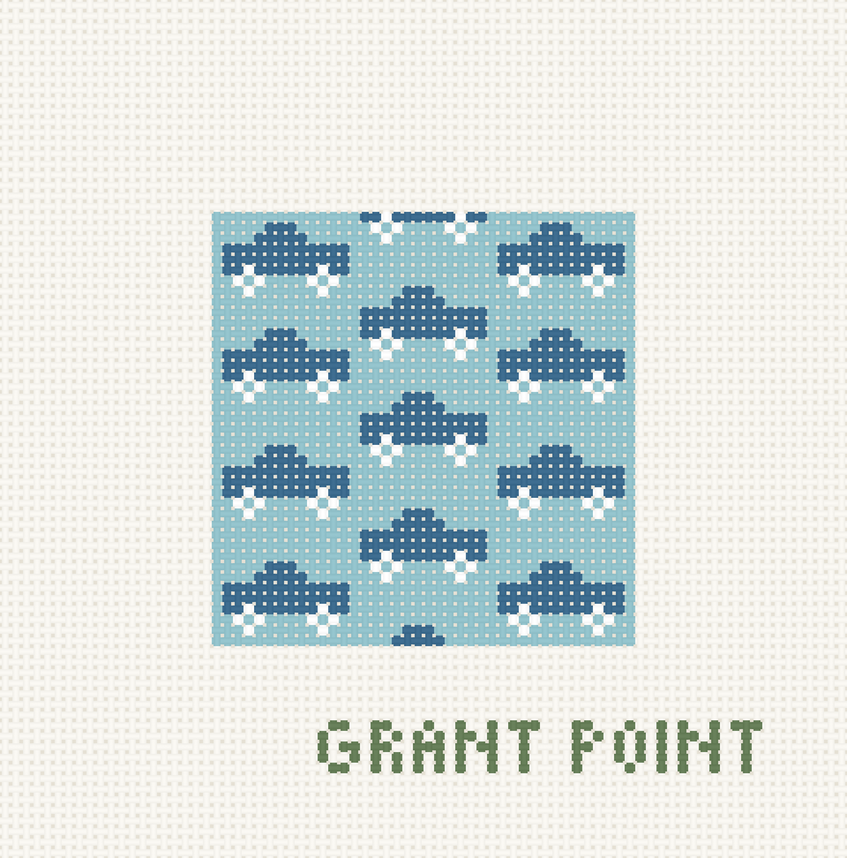 Kids Blue Car Pattern