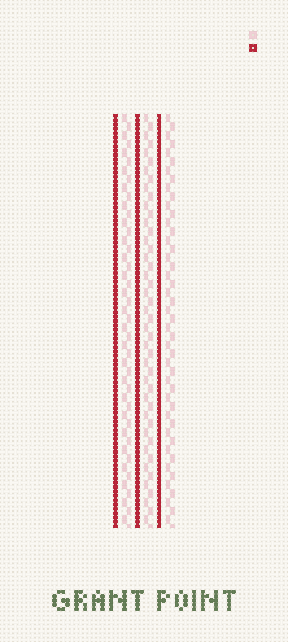 Pink and Red Squiggly Key Fob