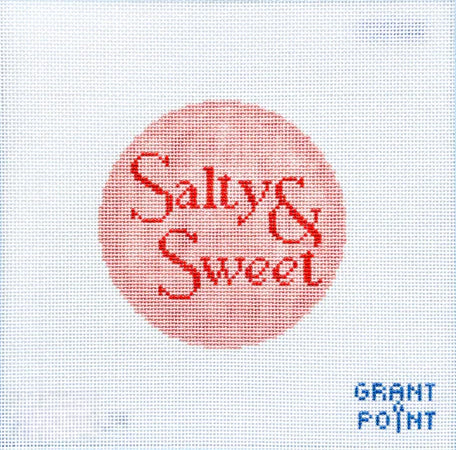 Salty and Sweet hand-printed needlepoint canvas by Grant Point Designs
