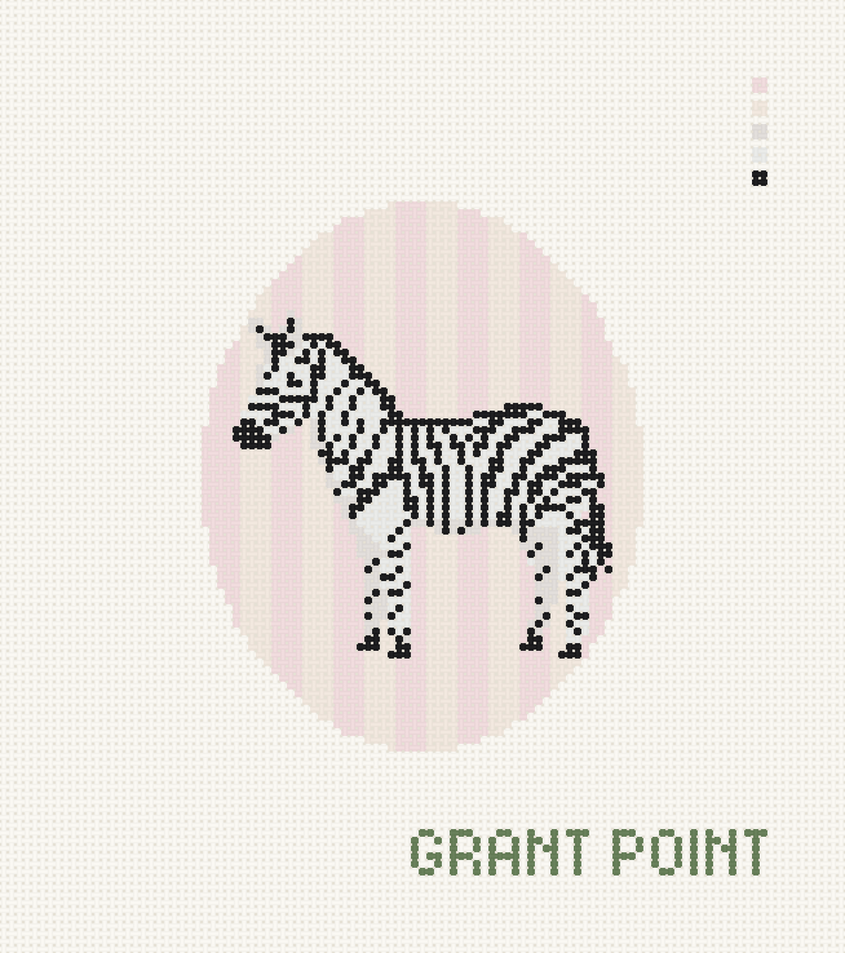 Zebra Striped Oval