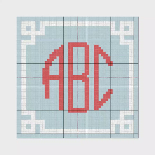 Circle Monogram Alphabet & Charted E-Book