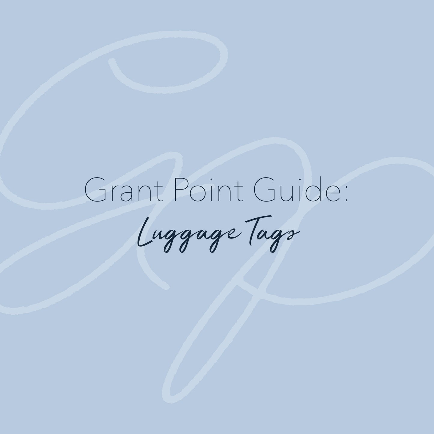 Luggage Tag Alphabets & Charted E-Book