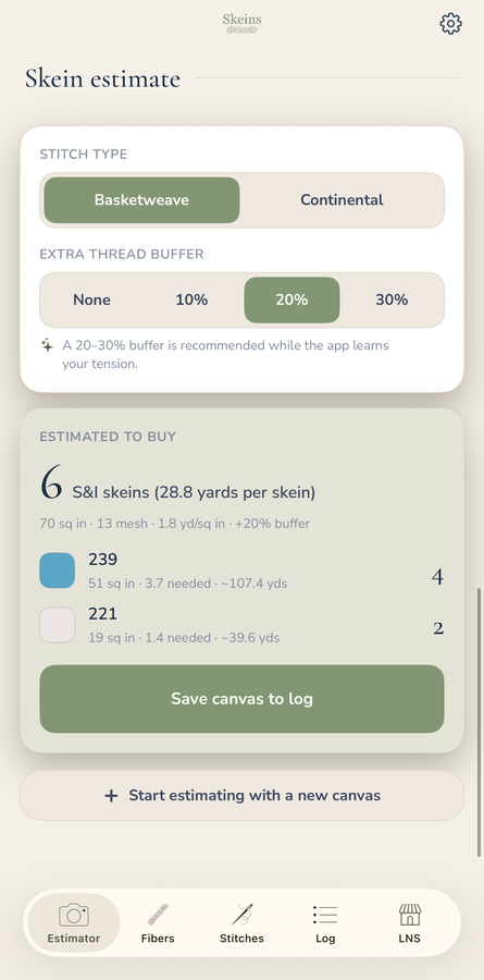 Know exactly how much thread to buy.
