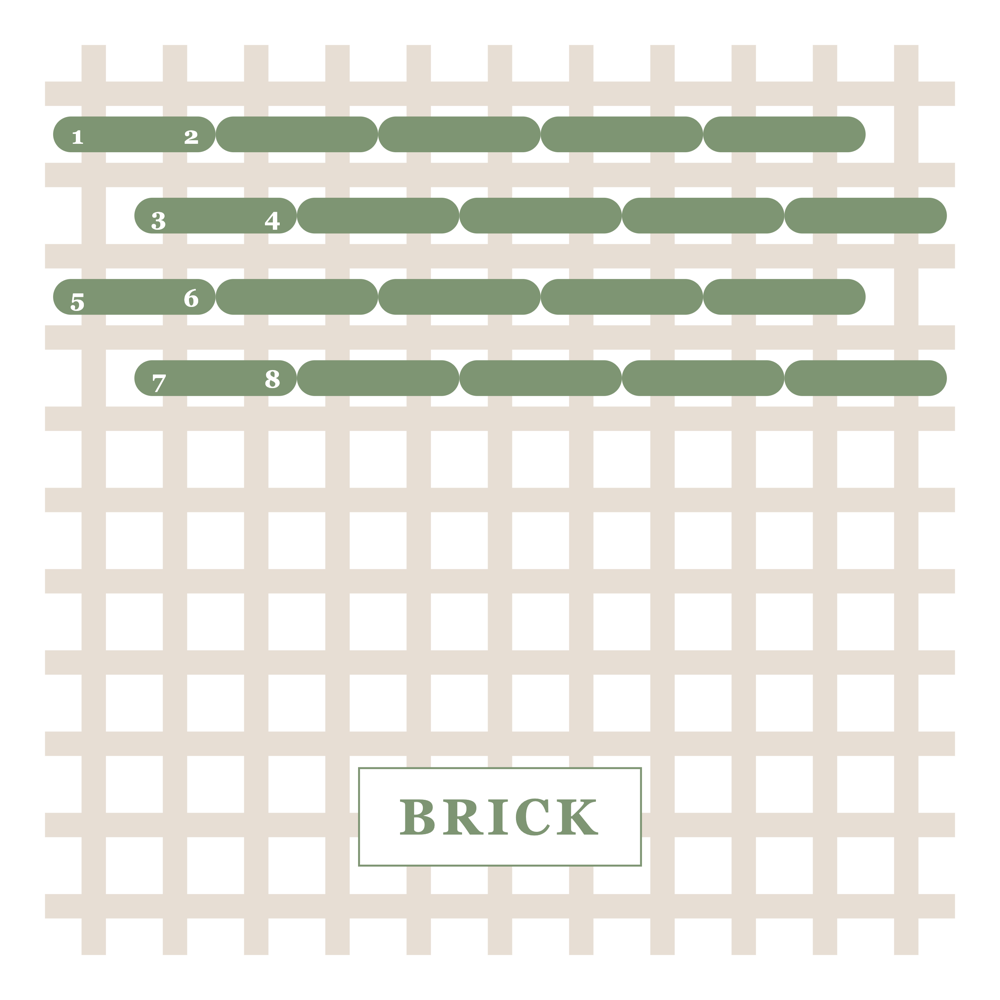 Brick (Horizontal) stitch diagram
