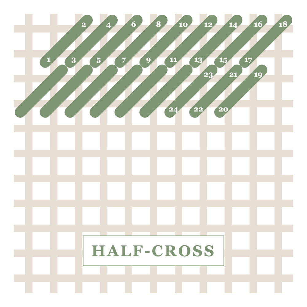 Half-Cross stitch diagram