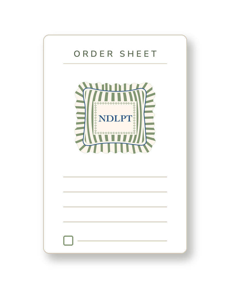 Finisher Prep & Order Sheets